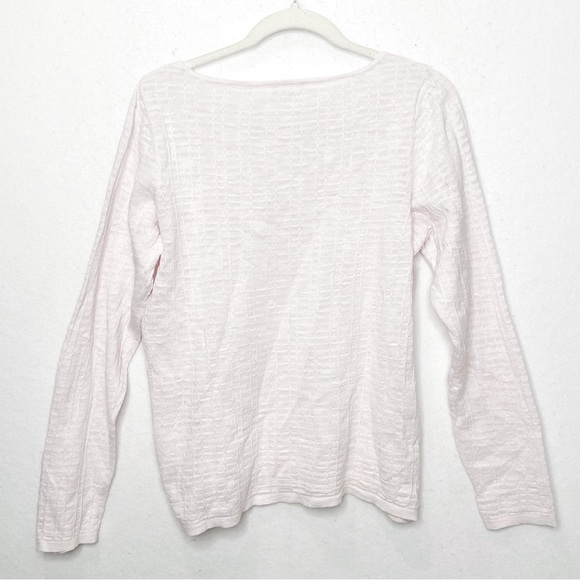 Eileen Fisher Women's Light Pink Organic Linen Cotton Blend Sweater Size Large - Picture 2 of 5